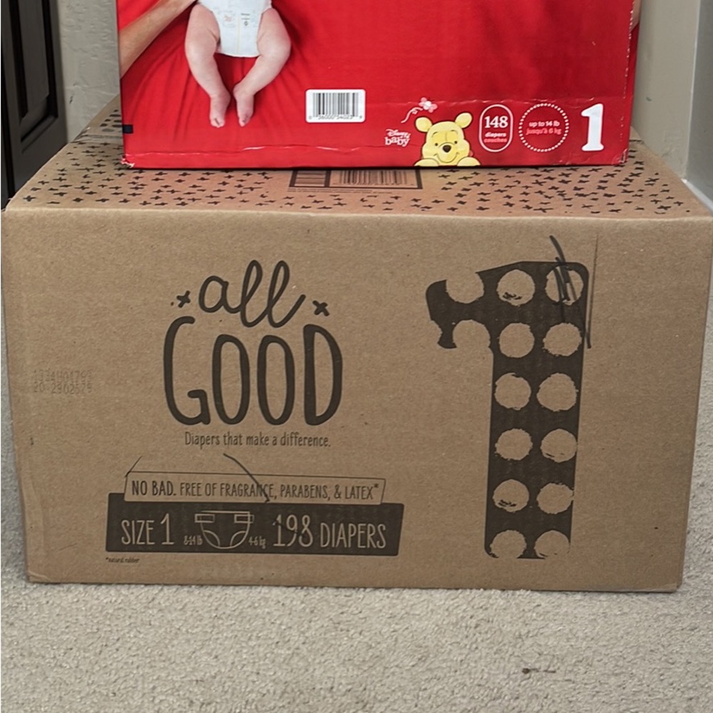 198 size 1 All good diapers